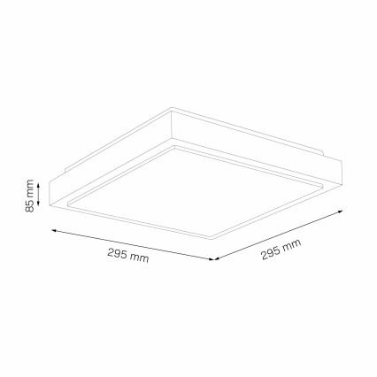Plafón KAZIMIERZ 2xE27/20W/230V 29,5x29,5 cm negro
