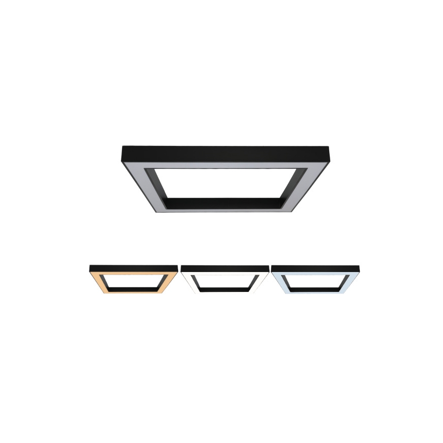 Plafón LED/130W/230V 3000/4000/6500K 100x100 cm negro