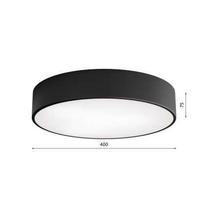 Plafón LED CLEO LED/43W/230V 4000K diá. 40 cm negro