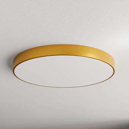 Plafón LED CLEO LED/96W/230V 3000K diá. 80 cm dorado