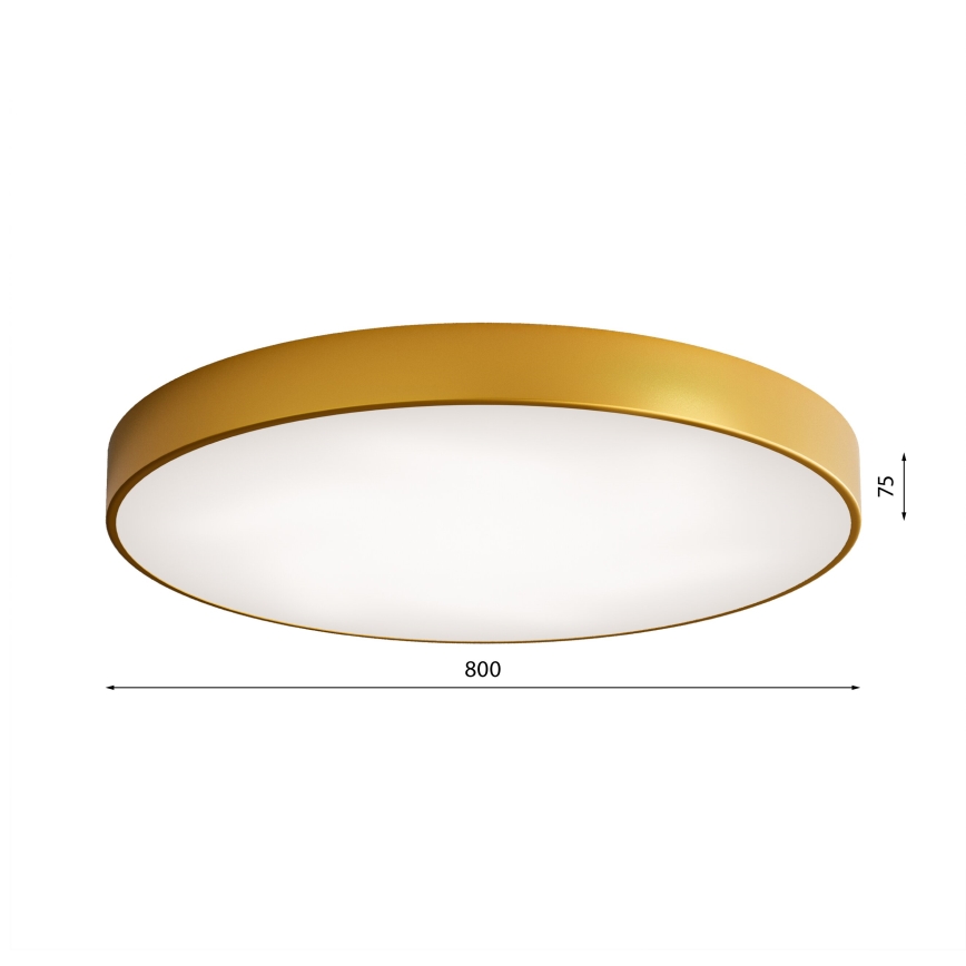 Plafón LED CLEO LED/96W/230V 3000K diá. 80 cm dorado