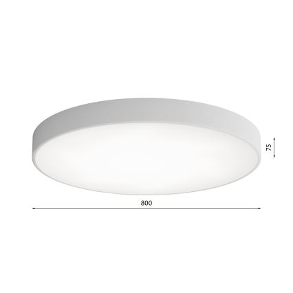 Plafón LED CLEO LED/96W/230V 4000K diá. 80 cm gris