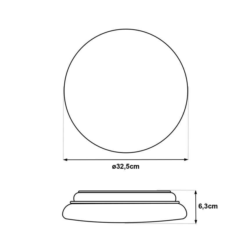 Plafón LED con sensor de movimiento LENA LED/18W/230V Ø 32,5 cm blanco