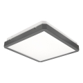 Plafón LED con sensor de movimiento y crepúsculo RAVA LED/38W/230V 4000K 41x41 cm antracita