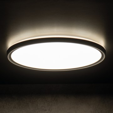 Plafón LED de baño AZPO LED/11,8W/230V diá. 22,5 cm IP54 negro