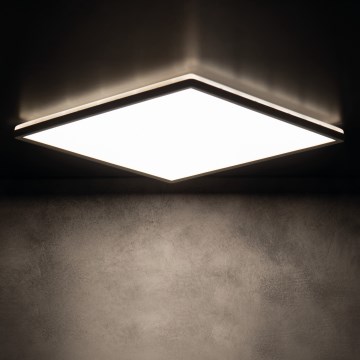 Plafón LED de baño AZPO LED/22W/230V 42x42 cm IP54 negro