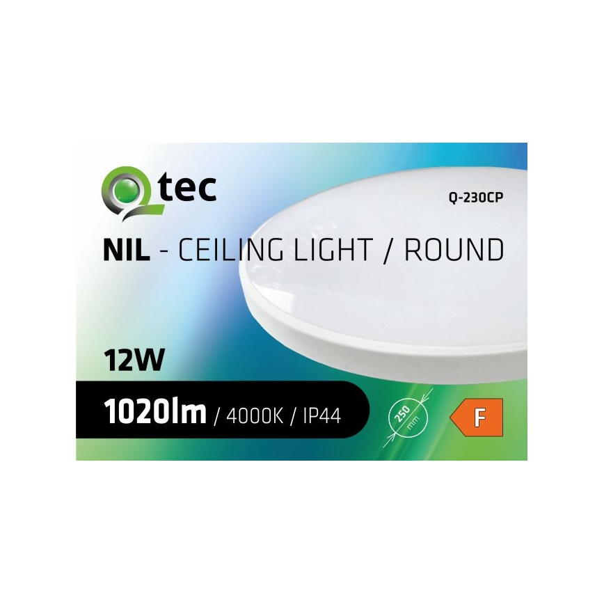 Plafón LED de baño CIRCLE LED/12W/230V 4000K diá. 25 cm IP44 blanco