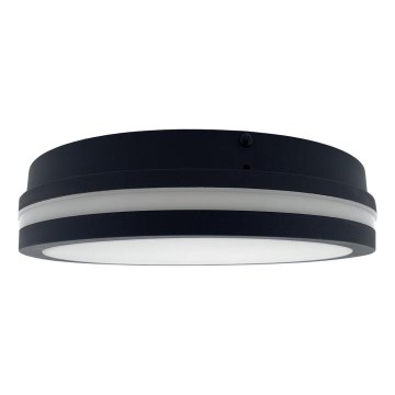Plafón LED de baño con sensor ELLÉ LED/24W/230V 3000/4000/6500K diá. 26 cm IP54 antracita