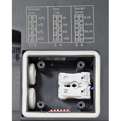 Plafón LED de baño con sensor ELLÉ LED/24W/230V 3000/4000/6500K diá. 26 cm IP54 antracita