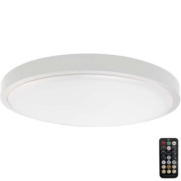 Plafón LED de baño con sensor LED/18W/230V 4000K IP44 diá. 29,5 cm blanco + control remoto