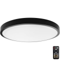 Plafón LED de baño con sensor LED/18W/230V 4000K IP44 diá. 29,5 cm negro + control remoto