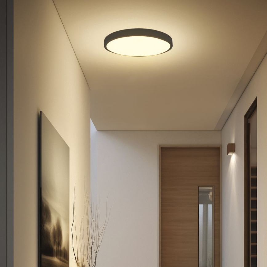 Plafón LED de baño con sensor SAMSUNG CHIP LED/24W/230V IP44 4000K diá. 35 cm + control remoto
