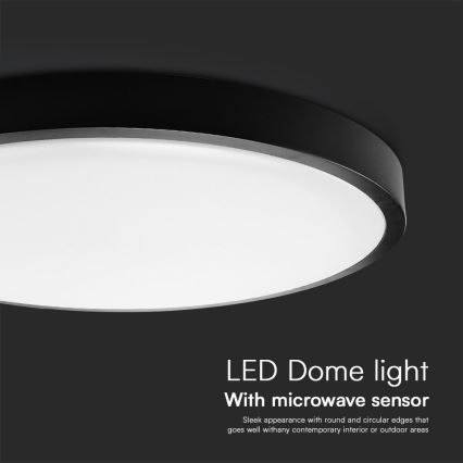 Plafón LED de baño con sensor SAMSUNG CHIP LED/24W/230V IP44 4000K diá. 35 cm + control remoto