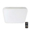 Plafón LED de baño con sensor SAMSUNG CHIP LED/18W/230V IP44 4000K 29x29 cm blanco + control remoto