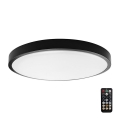 Plafón LED de baño con sensor SAMSUNG CHIP LED/36W/230V IP44 4000K diá. 42 cm negro + control remoto
