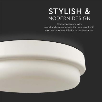 Plafón LED de baño LED/12W/230V 6500K IP54 diá. 15 cm