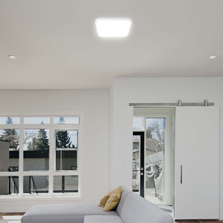 Plafón LED de baño LED/18W/230V 3000K IP44 25x25 cm blanco