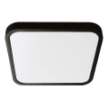 Plafón LED de baño LED/18W/230V 3000K IP44 25x25 cm negro