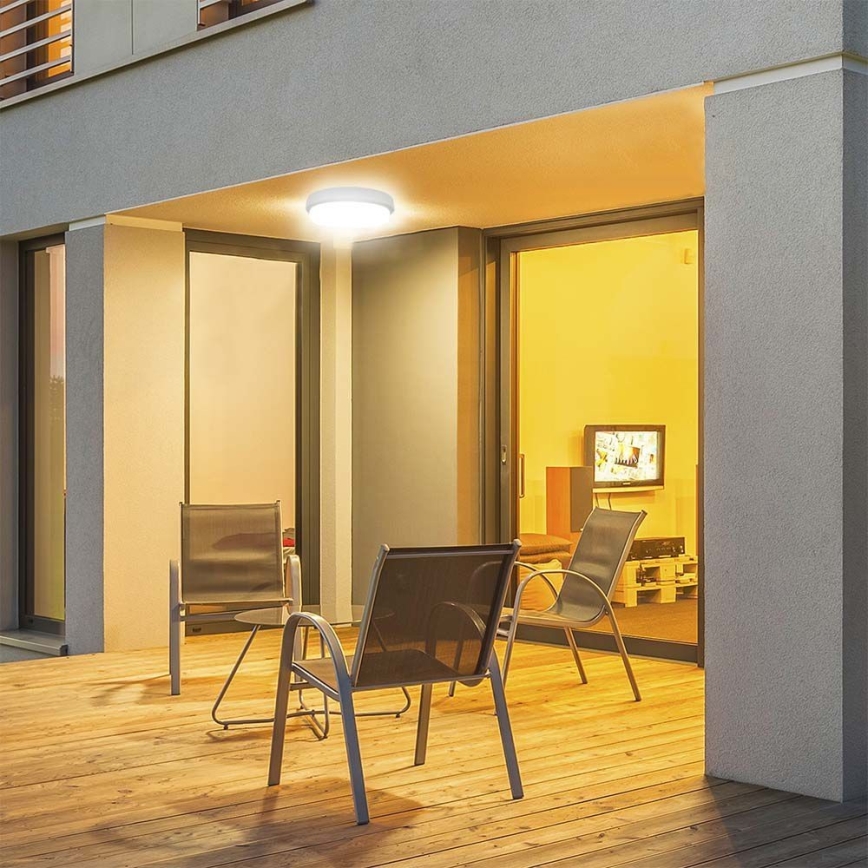 Plafón LED de baño LED/18W/230V 3000K IP54 diá. 19,5 cm