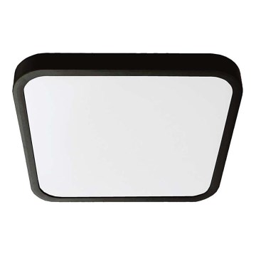 Plafón LED de baño LED/18W/230V 4000K IP44 25x25 cm negro