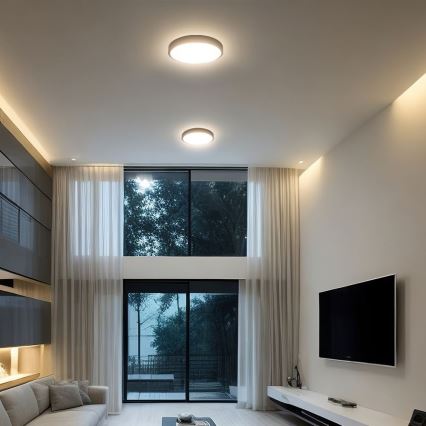 Plafón LED de baño SAMSUNG CHIP LED/18W/230V IP44 3000K diá. 25 cm negro