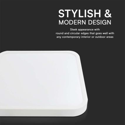 Plafón LED de baño LED/24W/230V 4000K IP44 29,5x29,5 cm blanco