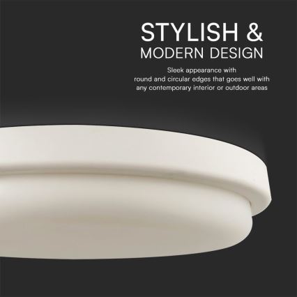 Plafón LED de baño LED/24W/230V 6500K IP54 diá. 24 cm