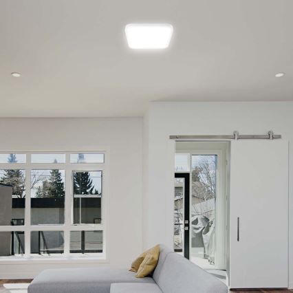 Plafón LED de baño SAMSUNG CHIP LED/24W/230V IP44 3000K 29x29 cm blanco