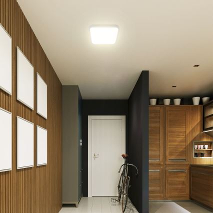 Plafón LED de baño SAMSUNG CHIP LED/24W/230V IP44 6500K 29x29 cm blanco
