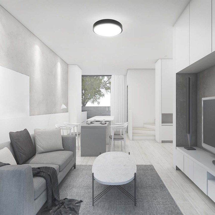 Plafón LED de baño LED/36W/230V 4000K IP44 diá. 29,5 cm negro