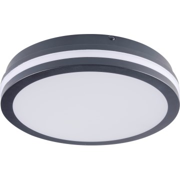 Plafón LED de exterior con sensor de movimiento BENO LED/24/30W/230V 3000/3500/4000K IP65 antracita redondeado