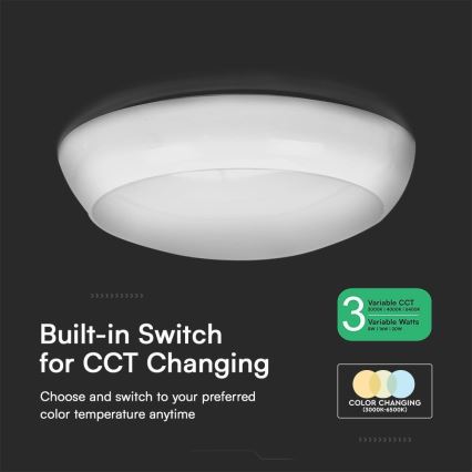Plafón LED de exterior LED/8W/16W/20W/230V IP65 3000/4000/6500K