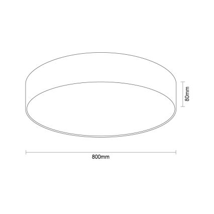 Plafón LED de techo 135 W/230 V 3000/4000/6500 K Ø 80 cm blanco