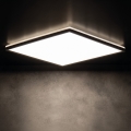 Plafón LED de techo AZPO LED/17,5W/230V 3000/4000/6000K 30x30 cm IP54 negro