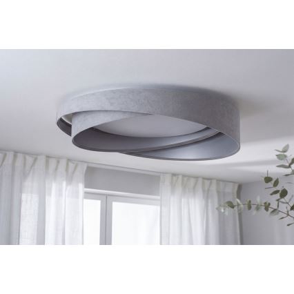 Plafón LED GALAXY MODERN 24W/230V, diámetro 55 cm, gris/plateado