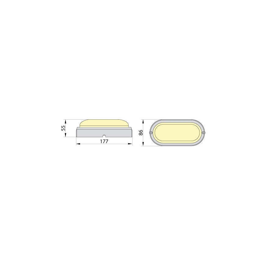 Plafón LED industrial FIDO LED/12W/230V IP65