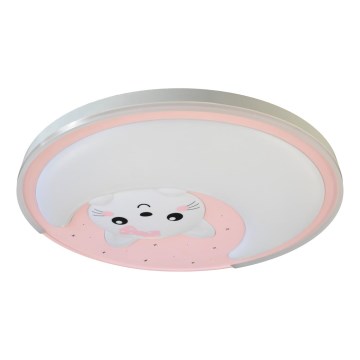 Plafón LED infantil MOONCAT LED/34W/230V rosa