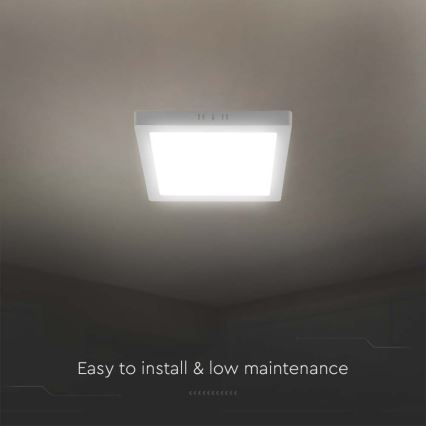 Plafón LED LED/12W/230V 6500K 16,7x16,7 cm blanco
