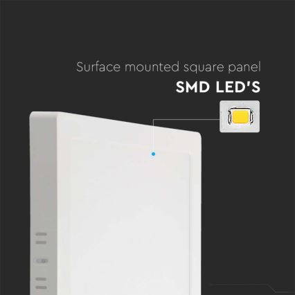 Plafón LED LED/24W/230V 6500K 28,7x28,7 cm blanco