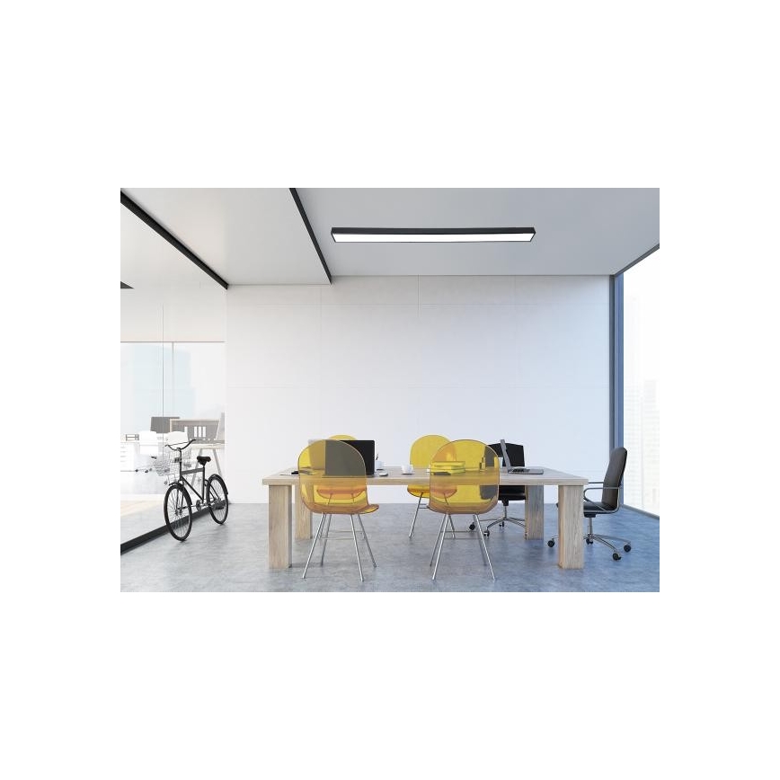 Plafón LED LED/32W/230V 4000K 120x7 cm negro