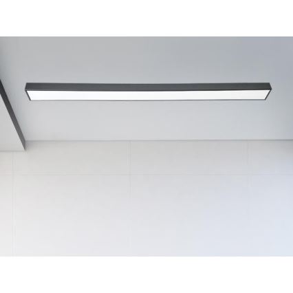 Plafón LED LED/32W/230V 4000K 120x7 cm negro