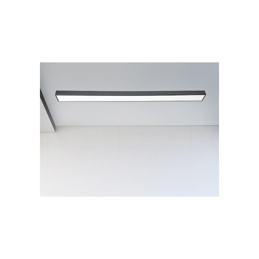 Plafón LED LED/32W/230V 4000K 120x7 cm negro