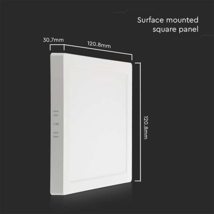 Plafón LED LED/6W/230V 4000K 12x12 cm blanco
