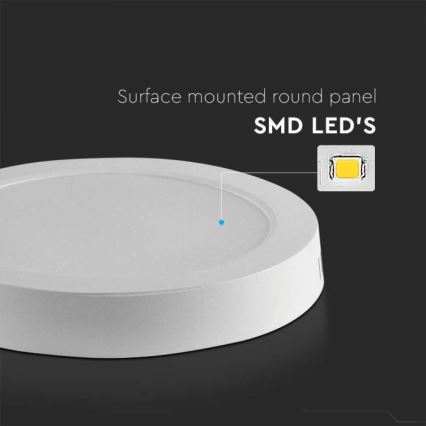 Plafón LED LED/6W/230V 6500K diá. 12 cm blanco