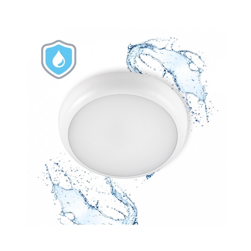 Luminaria de techo para baño DEFENDER LED/12/18/24W/230V 3000/4000/6500K IP65 Ø 30 cm blanca