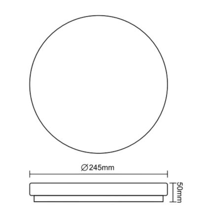 Plafón LED para baño OPAL LED/12W/230V Ø 24,5 cm IP44 blanco
