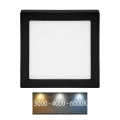 Plafón LED RAFA LED/18W/230V 3000/4000/6000K 22x22 cm negro