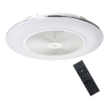 Plafón LED regulable con ventilador ARIA LED/38W/230V 3000-6000K blanco + mando a distancia