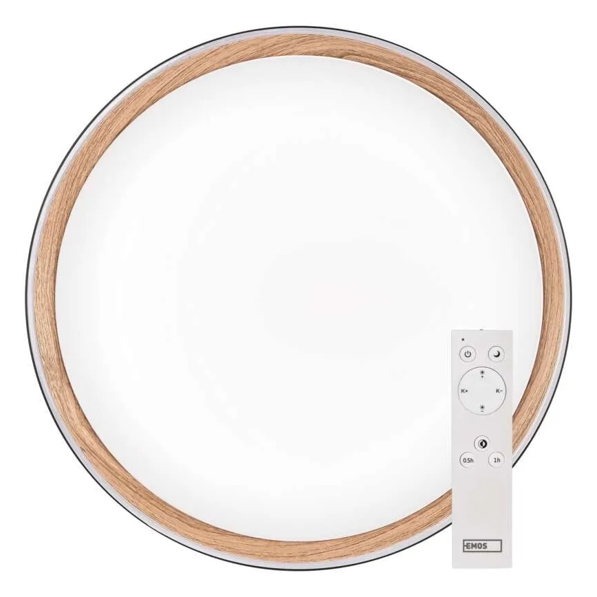 Lámpara de techo LED regulable ILVI LED/30W/230V 2700-6500K, diámetro 40 cm, negro/beige + mando a distancia
