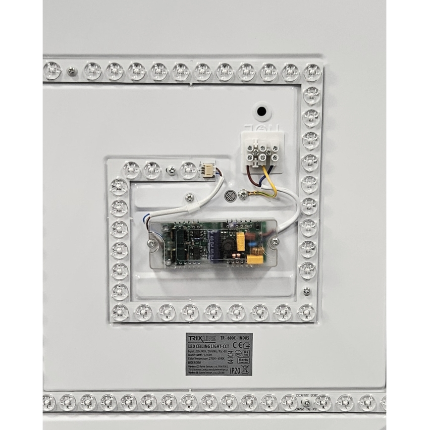 Plafón LED regulable INDUS LED/60W/230V 2700-6500K diá. 58 cm + control remoto